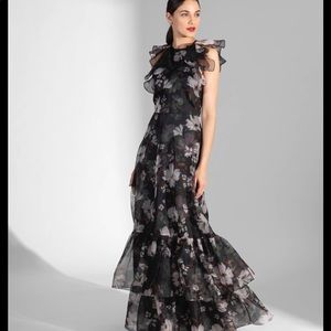 Shoshanna Midnight Floral Gown